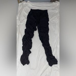 Silk bungee, black, baggy sweats
